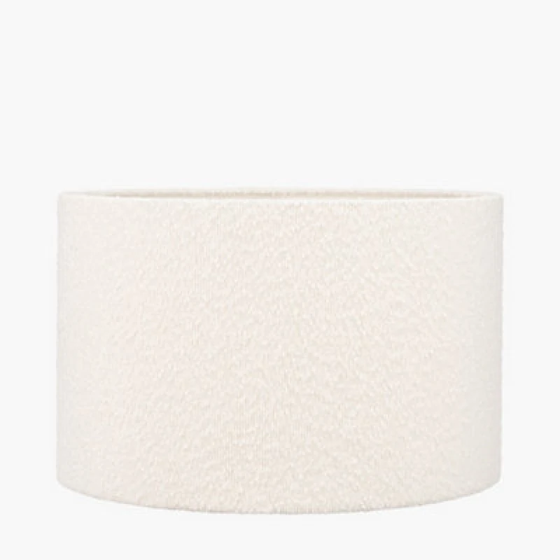 Image of Pacific Lifestyle White Boucle Cylinder Lampshade