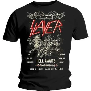 image of Slayer - Vintage Flyer Mens Large T-Shirt - Black