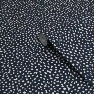 Joules Navy Ditsy Dot Smooth Wallpaper