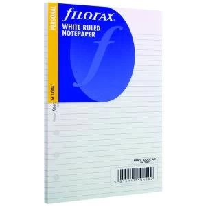 Image of Filofax Refill Personal Ruled Paper White Pack of 30 133008