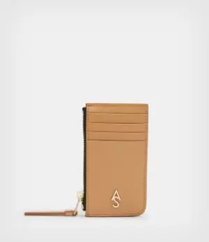 AllSaints Womens Marlborough Leather Wallet, Palisade Tan