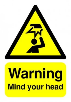 image of Extra Value A5 PVC Warning Sign - Mind Your Head