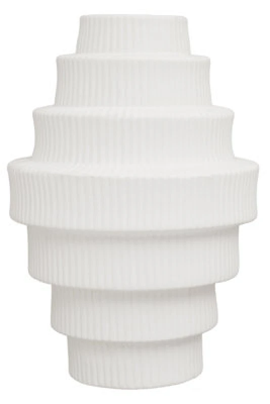 Image of Orsina Versatile And Stylish White Large Vase, Lightweight Flower Ceramic Vase, Modern Design Vase For Flowers
