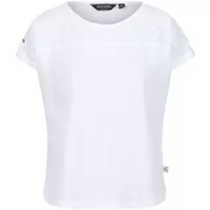 image of Regatta Womens Jaida Coolweave Broderie Anglais T Shirt 14 - Bust 38' (97cm)