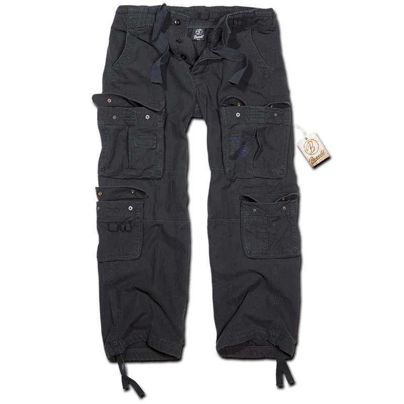 Image of Brandit Pure Vintage Trousers Cargo Trousers Black L Men