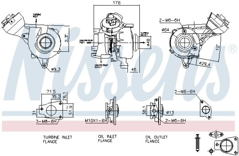 Image of NISSENS Turbocharger NISSENS 93482