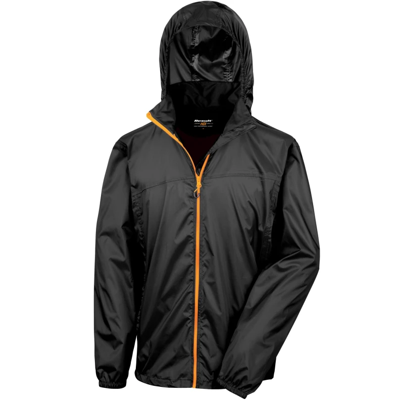 Image of Result Result Men Lightweight Packaway Jacket in Black Size: X-Small Black XS Male 5063425118892