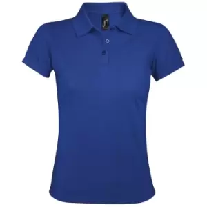 image of SOLs Womens/Ladies Prime Pique Polo Shirt (3XL) (Royal Blue)