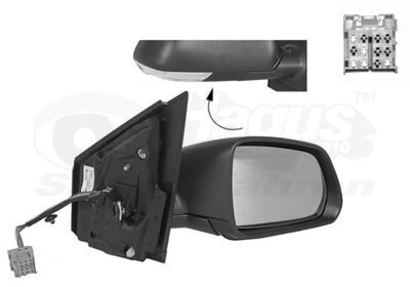 Image of VAN WEZEL Wing mirror VAN WEZEL 5828808