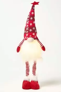 Image of Light Up Standing Santa Gonk Christmas Decoration