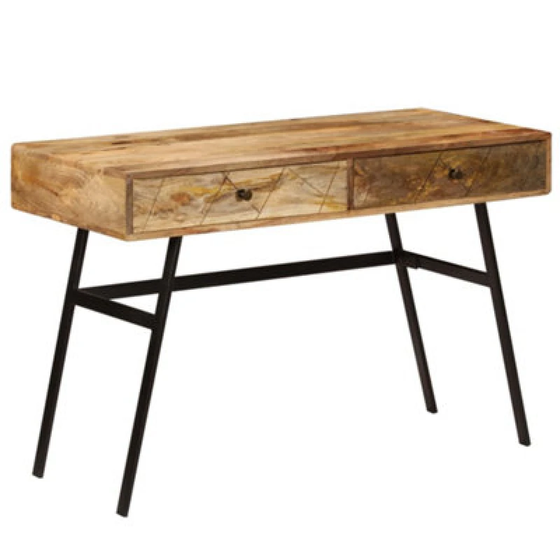 Image of VIDAXL Writing Desk with Drawers Solid Mango Wood 110x50x76cm Vidaxl 8718475620563