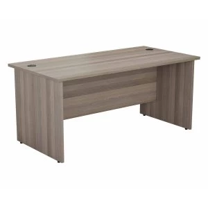 Image of TC Office Rectangular Desk with Panel End Legs 1400 x 800mm, Grey Oak Effect