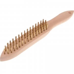 image of Faithfull Brass Scratch Wire Brush 4 Rows