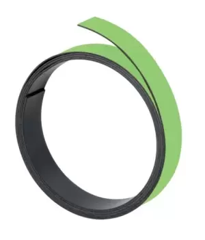 Image of Magnetic strips, 100cm x 10 mm, thickness 1 mm, light green