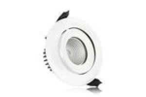 image of Integral Lux Fire 92mm cut-out IP65 Fire Rated Tiltable Downlight 9W (51W) 3000K 650lm 36 deg beam angle Dimmable