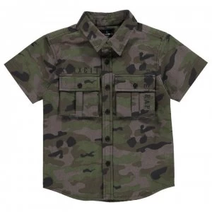 Image of Firetrap Cargo Shirt Infant Boys - Camo AOP