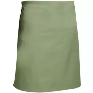 Image of Dennys Multicoloured Catering Waist Apron 28x36ins (Pack of 2) (One Size) (Light Olive) - Light Olive
