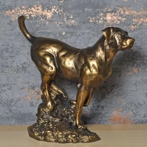 Image of Labrador Bronze Effect Sculpture by David Geenty 21cm
