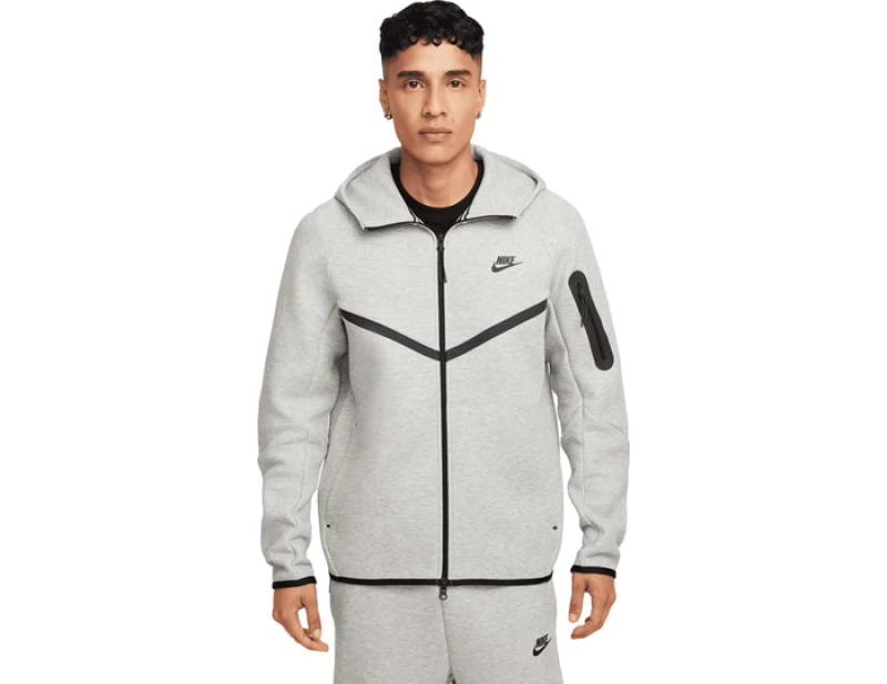 Image of Nike Tech Fleece Full-zip Windrunner Hooded Jacket Grey C063 M
