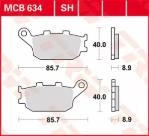 Image of TRW Lucas Brake pad MCB634