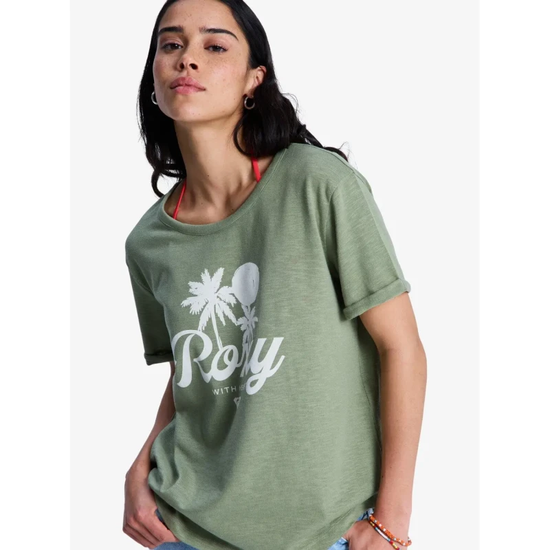 Image of Roxy Womens T-Shirt Roxy Oceanwave Regular Slub Vert Female M