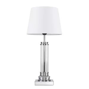 image of Knowles Touch Table Lamp with White Aspen Shade