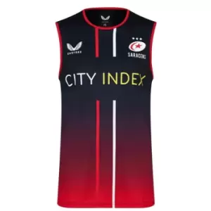 Image of Castore Saracens Training Vest Mens - Black