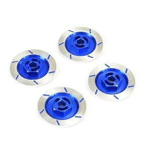 image of Fastrax Aluminium Disc Brake W/Wheel Hex (4Pc) - Blue