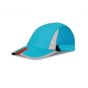 Image of Spiro Unisex 2 Panel Sport Baseball Cap (One size) (Aqua/Black)