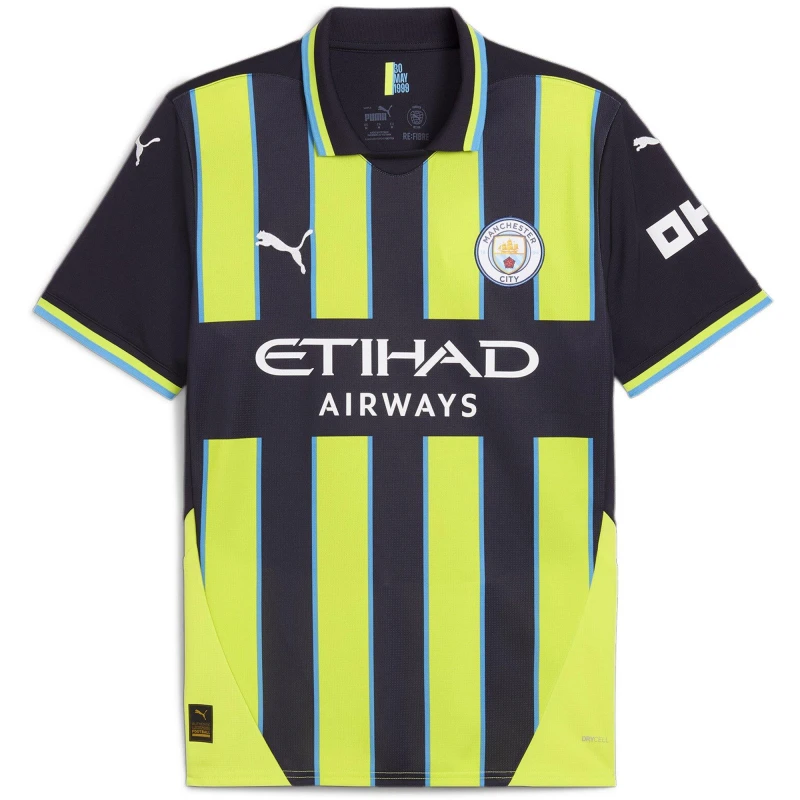 Image of Puma Manchester City Away Shirt 2024 2025 Adults - Yellow Yellow S