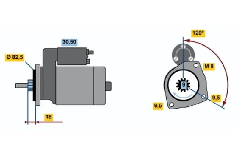Image of Starter motor Bosch 0 986 015 320