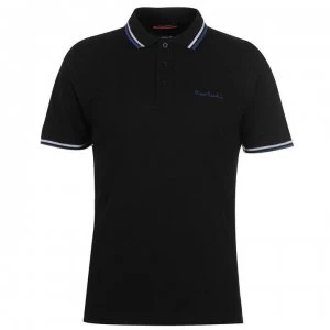 image of Pierre Cardin Tipped Polo Shirt Mens - Black