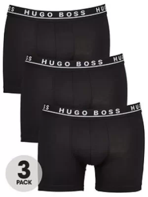 image of Hugo Boss 3 Pack Boxer Briefs Black Size M Men