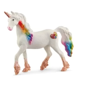 image of SCHLEICH Bayala Rainbow Love Unicorn Mare Toy Figure, 5 to 12 Years, Multi-colour (70726)