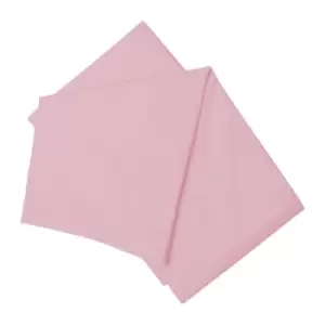 Image of Belledorm 200 Thread Count Cotton Percale Flat Sheet (Superking) (Pink)