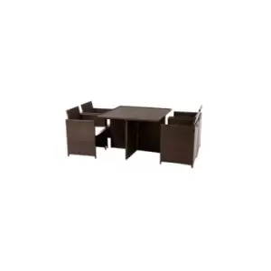 Image of Nevada Brown 4 Seater Cube Set