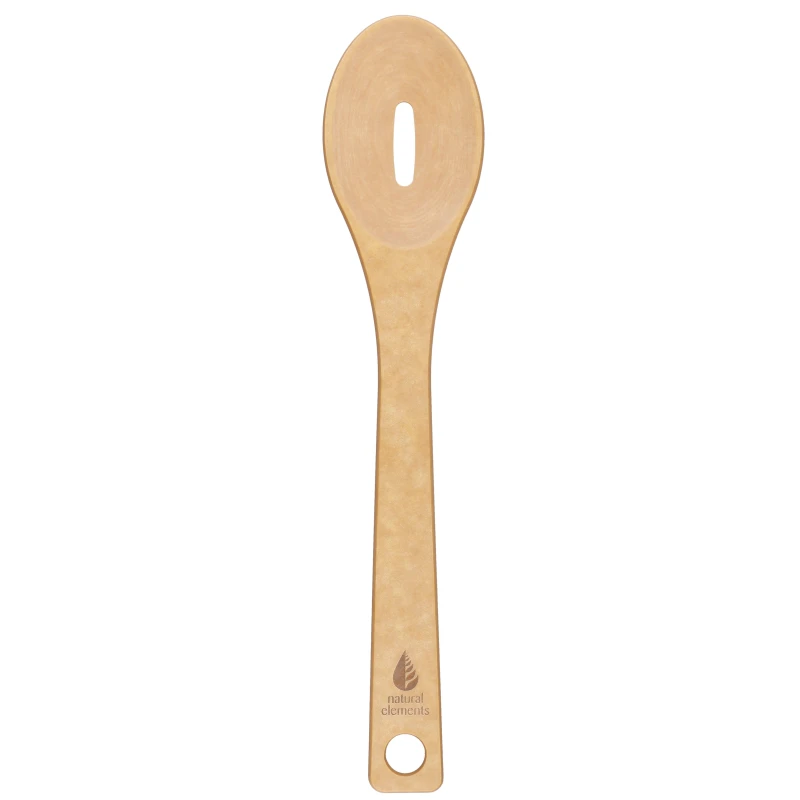 Image of Natural Elements Wood Fibre Slotted Spoon Brown