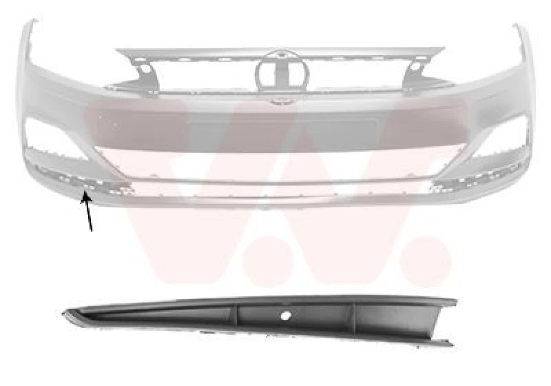 Image of VAN WEZEL Bumper grill VAN WEZEL 5751596
