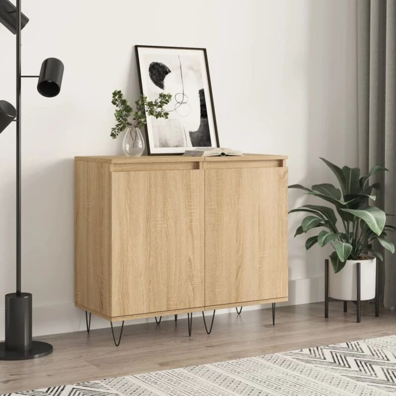 Image of VIDAXL Sideboards 2 pcs Sonoma Oak 40x35x70cm Engineered Wood Vidaxl 831059