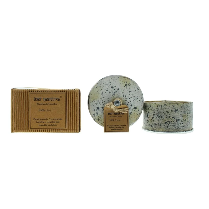 Image of Bali Mantra Victorian Tin Round Kafir Lime Candle 280g