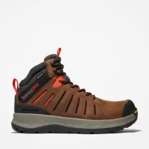 Image of Timberland Trailwind Composite-toe Work Hiker For Men In Brown Black, Size 10.5