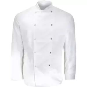 Image of Dennys Mens Long Sleeve Chefs Jacket / Chefswear (3XL) (White) - White