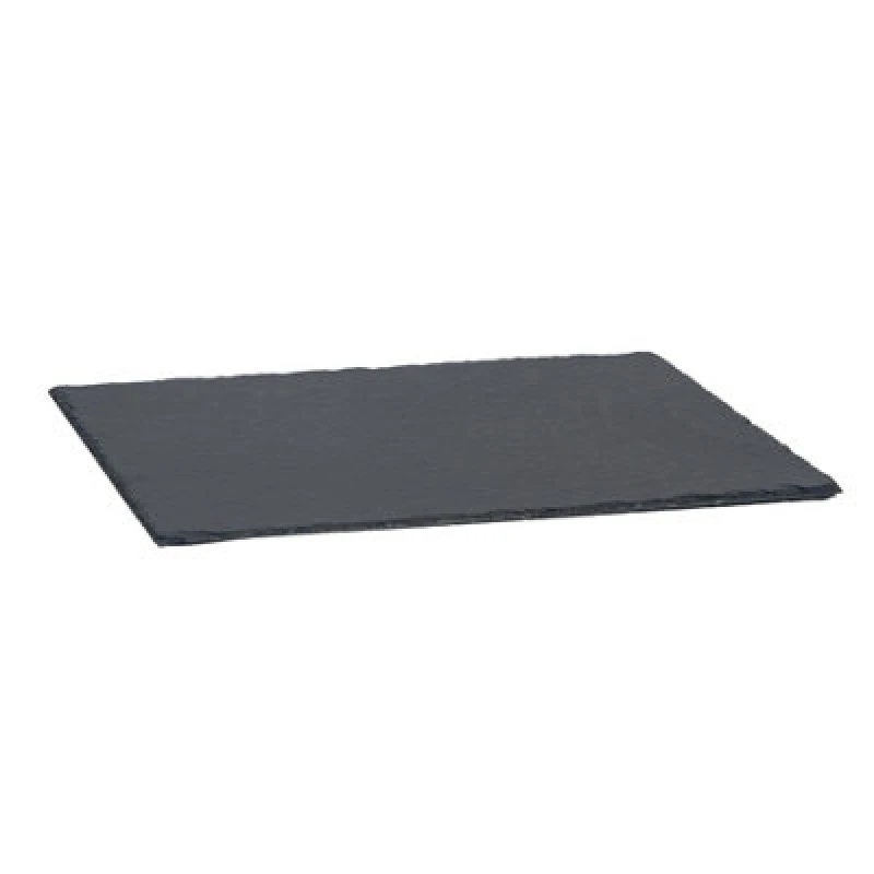 Image of Argon Tableware Rectangular Serving Platter - 40 X 30Cm - Natural Slate Raw Cut Serving Platter Savoury Placemat Cheese Board