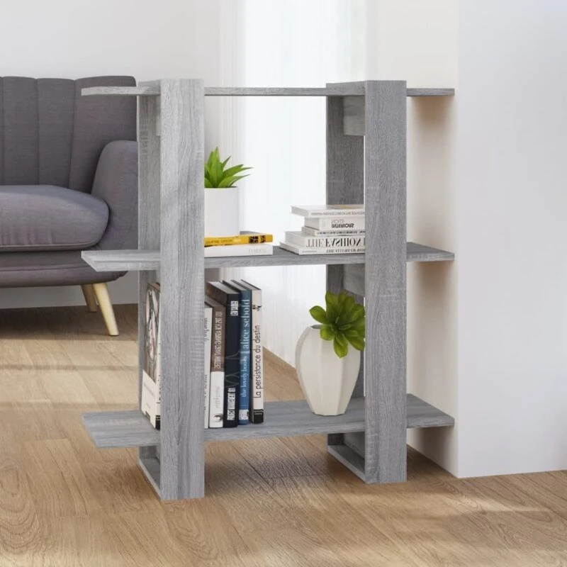 Image of VIDAXL Book Cabinet/Room Divider Grey Sonoma 80x30x87cm Vidaxl 8720286844106