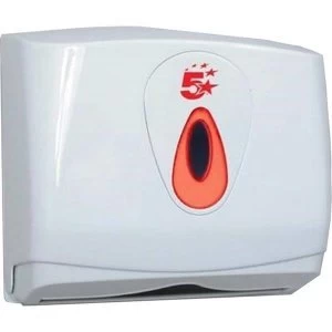 image of 5 Star Facilities Hand Towel Dispenser Small W290xD145xH265mm White