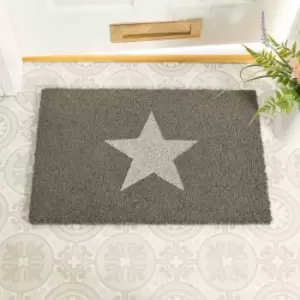 Image of Artsy Doormats Grey Glitter Star Doormat