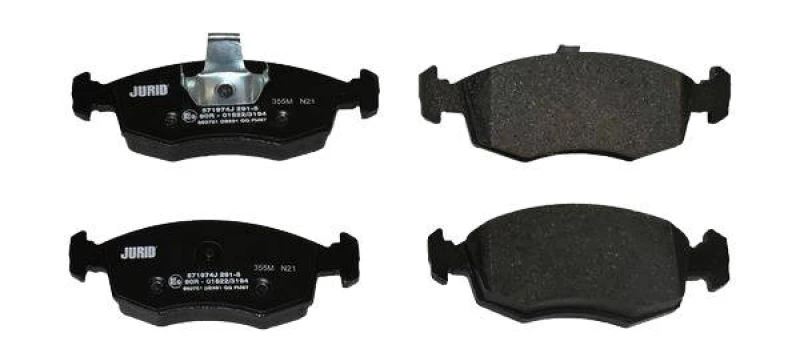 Image of JURID 571974J Brake pad set not prepared for wear warning indicator, without accessories, with piston clip Brake Pad Set,disc brake (402)