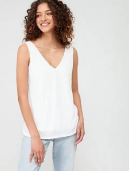 Image of Wallis Sequin Cami - White, Size 8, Women