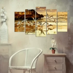 Image of 5PMDF-52 Multicolor Decorative MDF Painting (5 Pieces)