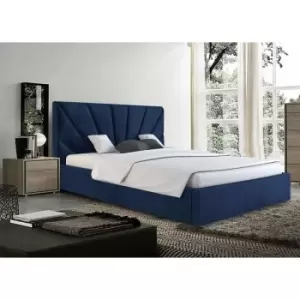 Image of Envisage Trade - Hamini Upholstered Beds - Plush Velvet, Super King Size Frame, Blue - Blue